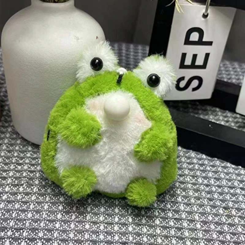 吐泡泡会吱吱叫毛绒小青蛙喵咪diy车载挂件手工制作包情侣闺蜜