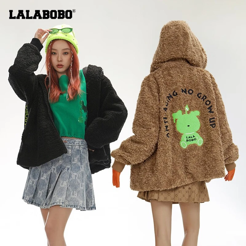 群力【尾货不退不换】LALABOBO宽松毛绒外套CBBC-WSDR17 商场同款