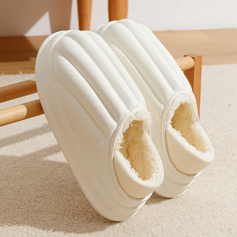 【包邮价】包跟防水棉拖鞋男女居家情侣款冬新款简约加厚棉保暖加