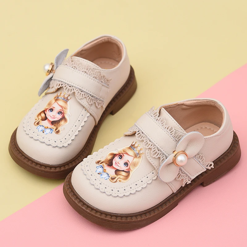 蜡比小星女童皮鞋公主鞋2025秋季新款儿童鞋卡通防滑软底宝宝单鞋