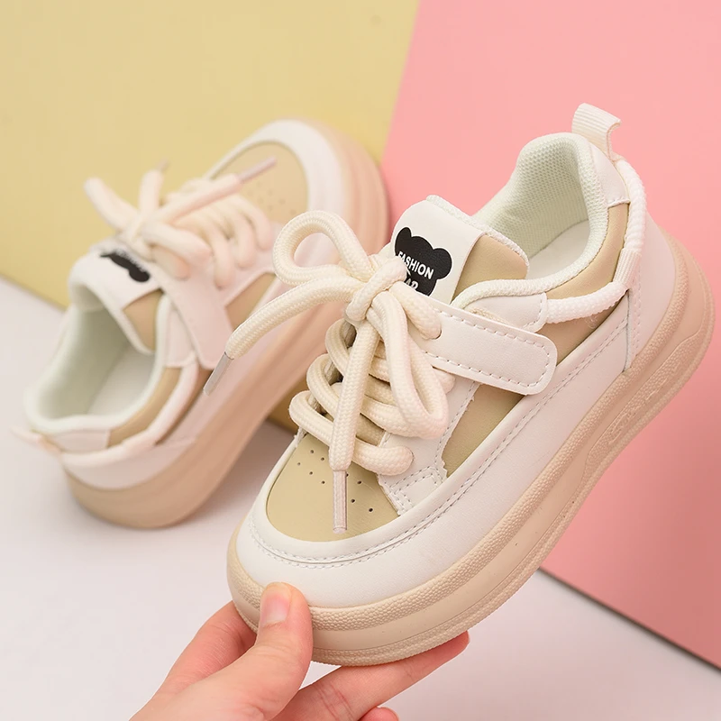 蜡比小星女童软底板鞋2025秋季新款男童儿童运动鞋小女孩透气鞋子