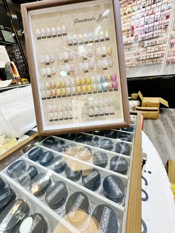 进口美甲魔镜粉富婆套盒送色板 进口粉 超闪 镜面效果 魔镜粉