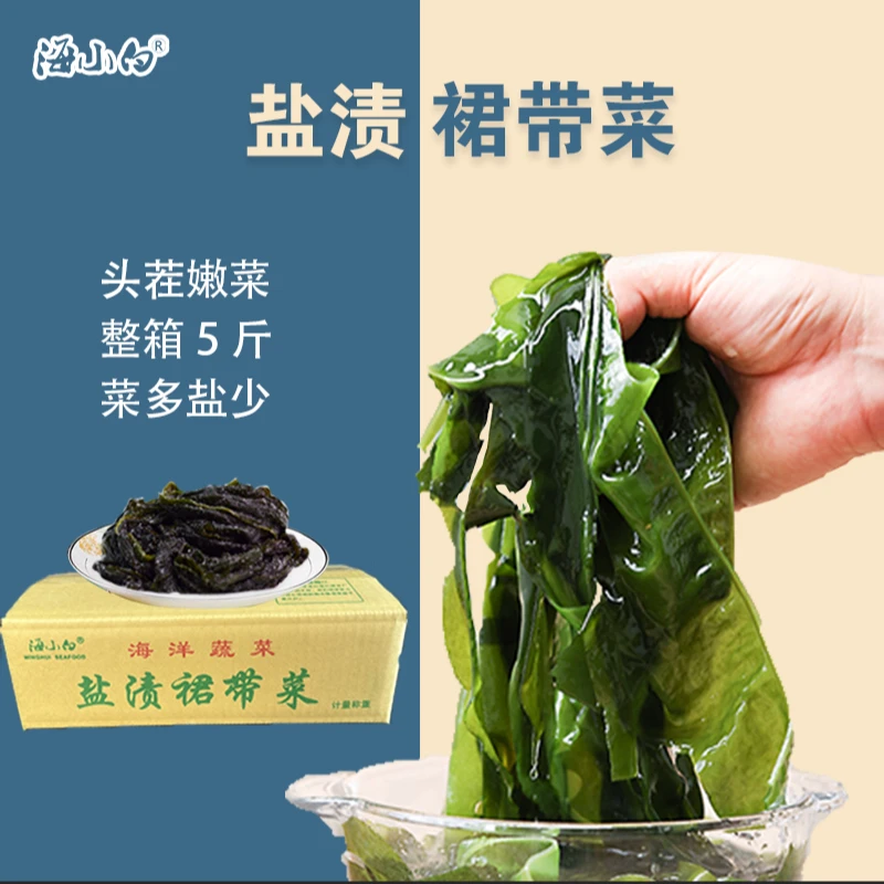海小白盐渍裙带菜 含箱5斤 海芥菜凉拌火锅配菜XX