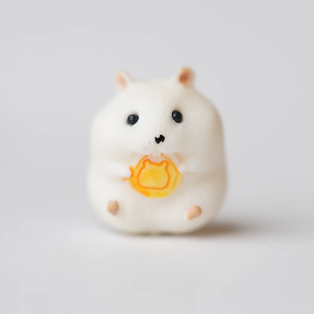 非金属木质吊坠 49根付鹿角雕刻吃东西的小仓鼠文玩手串配饰