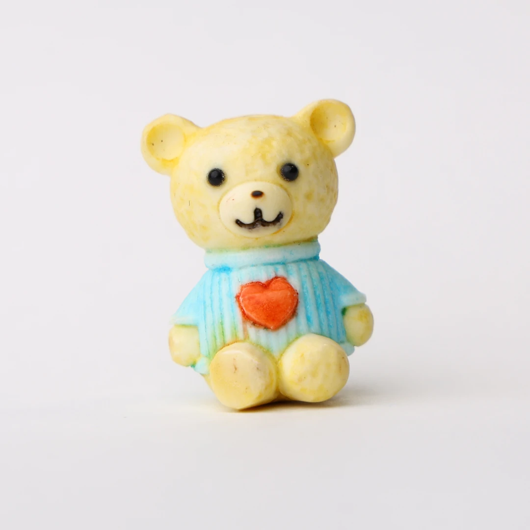 非金属木质吊坠 黄色小熊