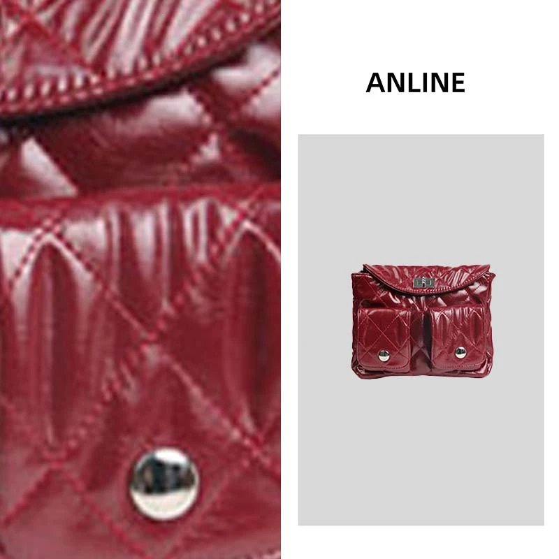 chan ok /真皮定制原创设计单肩斜挎包手拿包大号安克拉红A220