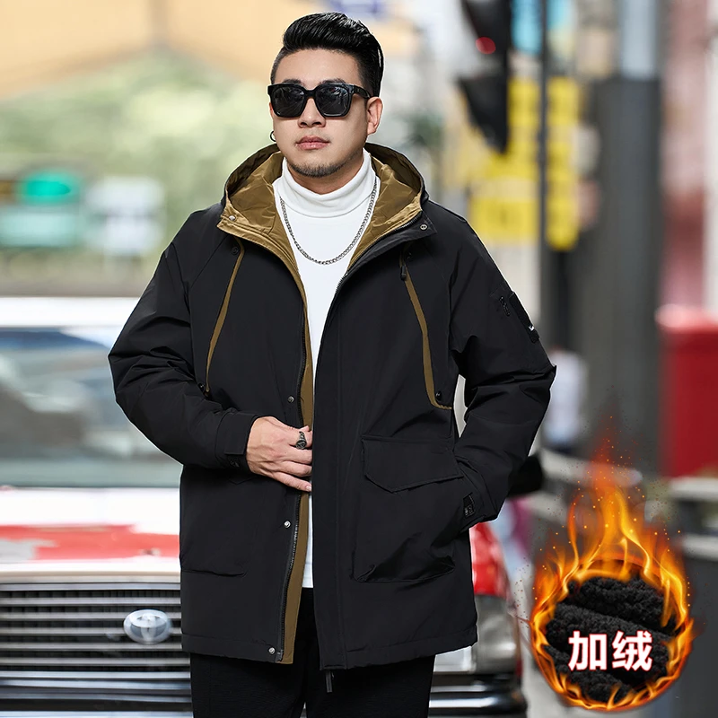 肥佬胖子棉服男超特加肥加大码防寒冲锋棉衣外套肥仔加厚棉袄