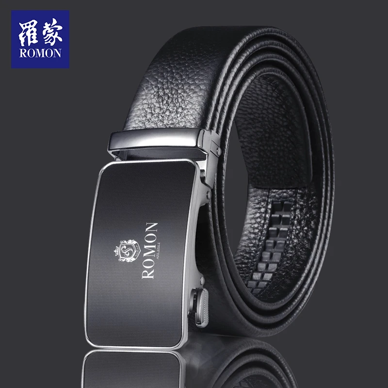 【姜涛专属】罗蒙男士百搭耐刮耐磨自动扣弹簧扣皮带腰带PD006