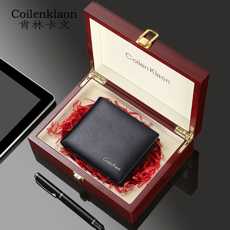 法国真皮时尚新款钱包短款高档轻奢简约皮钱包长款卡包送男友礼物