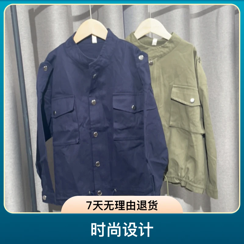 牛仔童装春秋男士时尚翻领百搭春季宽松