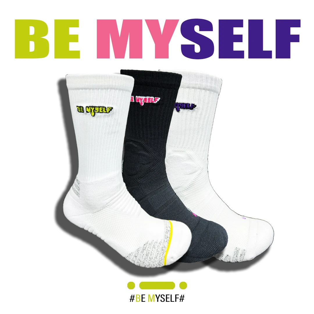 【活动三双装球员版】BEMYSELF/003精英款球袜袜子防滑纱精英款