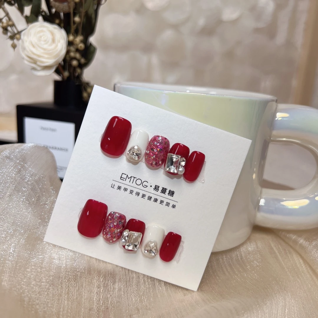 emtog/易蔓糖 L309 新款手工甲【10片装】指甲贴气质时尚