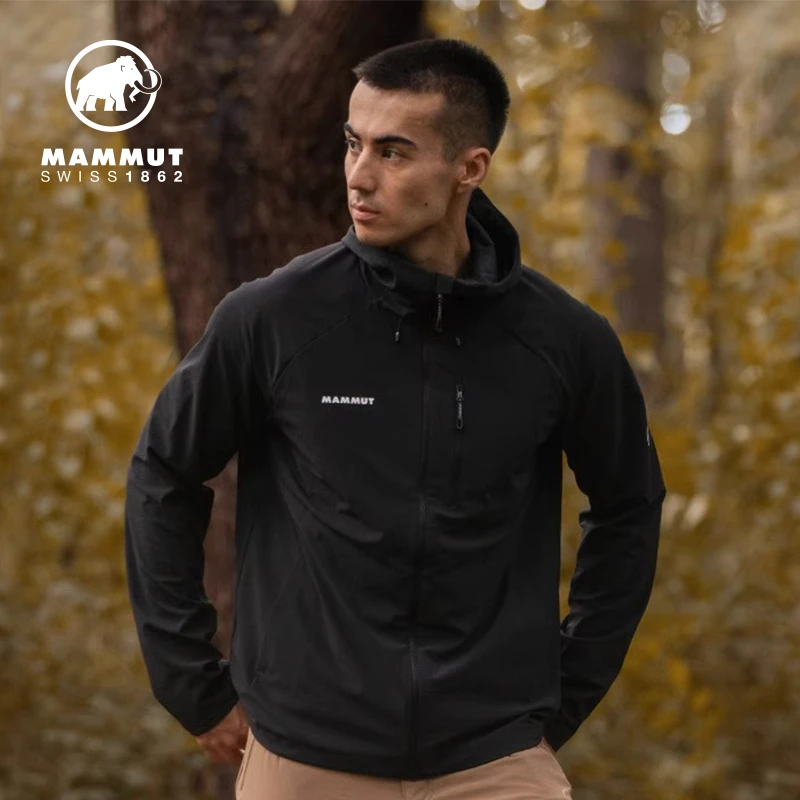 MAMMUT猛犸象Ultimate Comfort男户外防风防泼水连帽软壳夹克外套