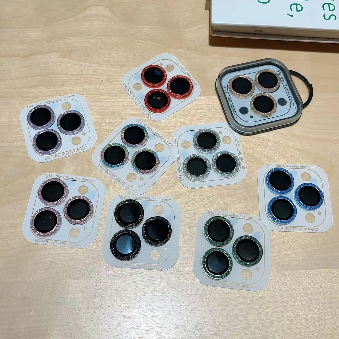 高清闪粉苹果手机镜头膜 iPhone16Promax防摔创意个性通用女款