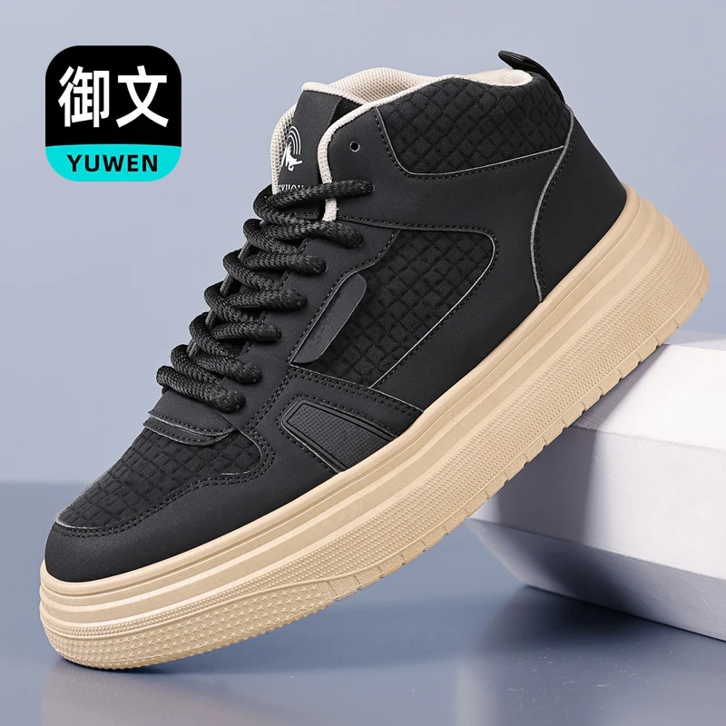 御文中帮复古休闲板鞋超纤皮木底圆头春夏秋冬通用鞋