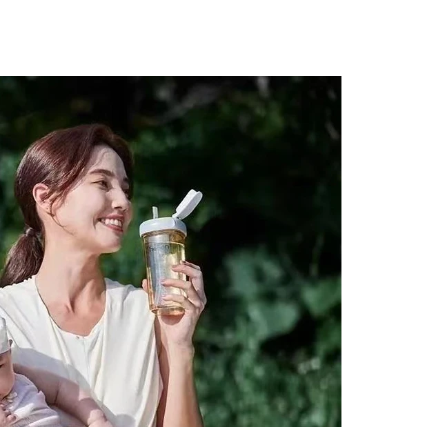 C链接H..G..E.盟牙吸管杯直饮杯一瓶两用防摔防呛喝奶杯