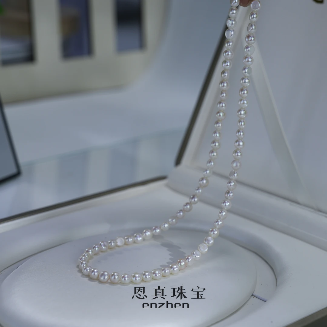 【豆豆链】淡水珍珠百搭磁吸扣项链锁骨链简约经典5-6mm