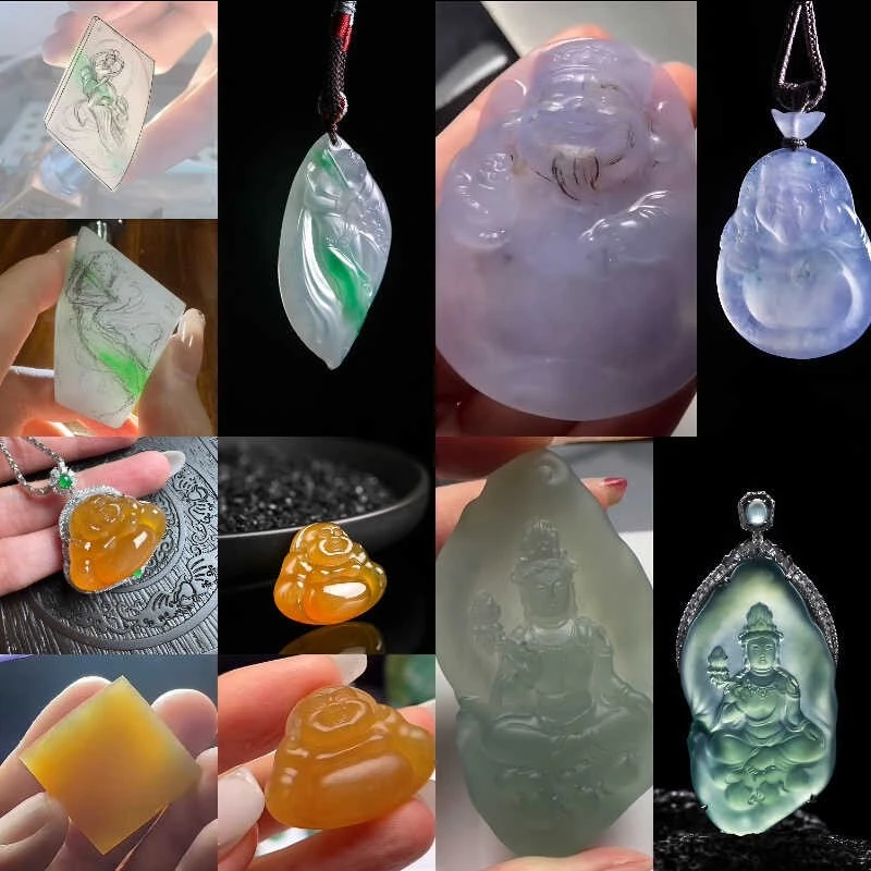 缅甸天然a货翡翠毛货定制 工厂源头直销