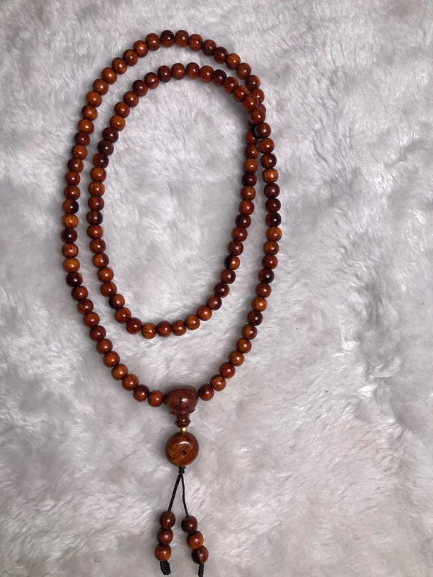 降真香 海南红降满黄油脂6＊108长串 手串 脖挂