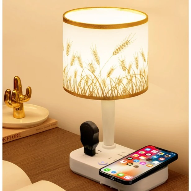 公正牛台灯插座卧室床头灯家用多功能遥控小夜灯拖接插板排插带线