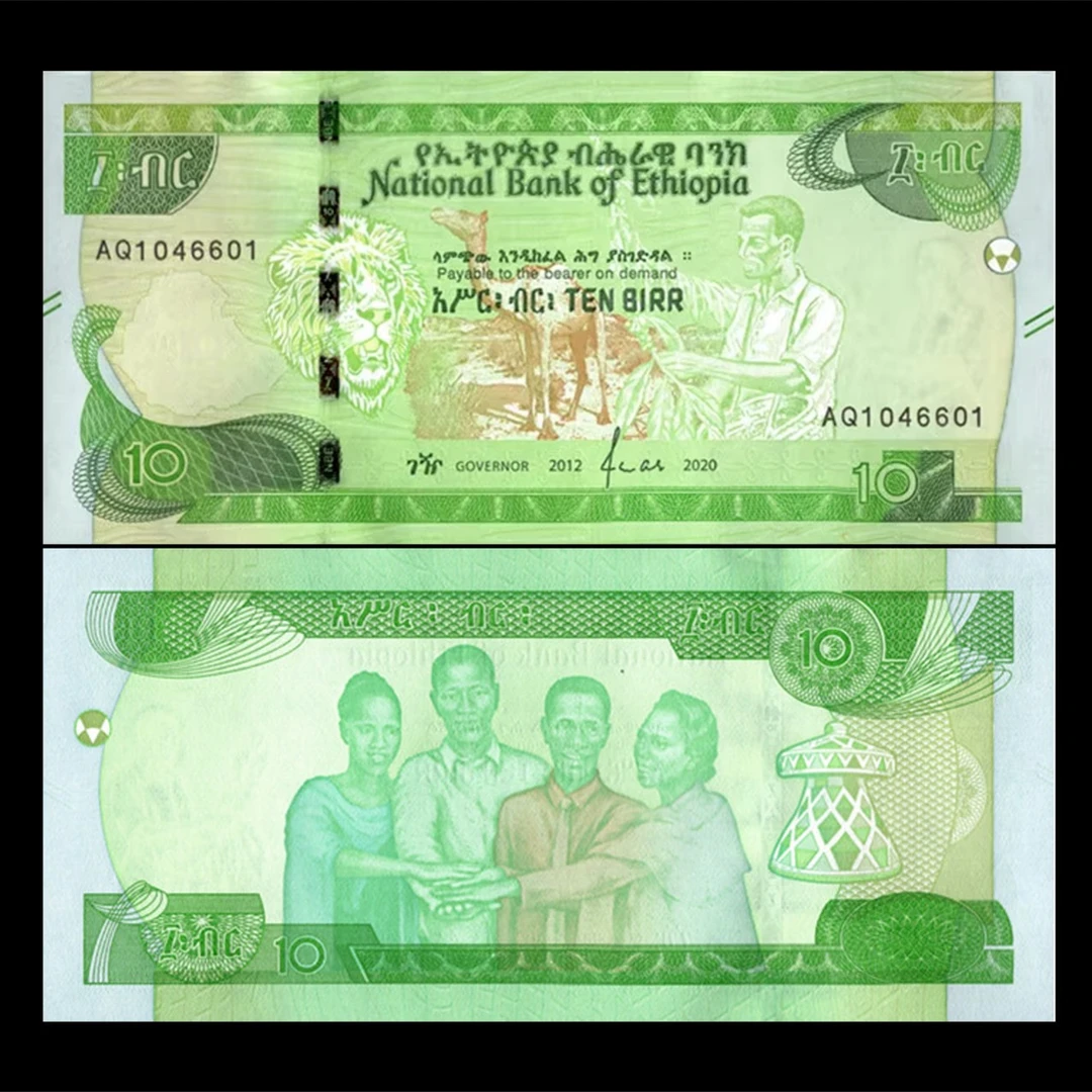 非洲-埃塞俄比亚2020年10比尔单张全新外国纸币各国钱币