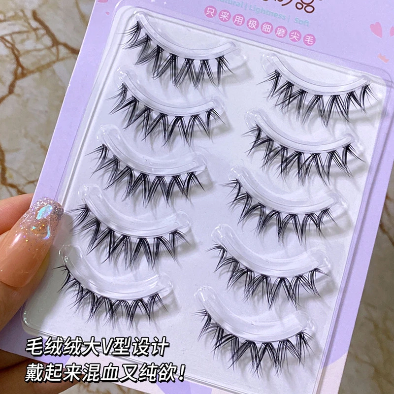 萌睫尚品MJ07空气感细梗混血泰妆假睫 自然空气感透明细梗假睫毛