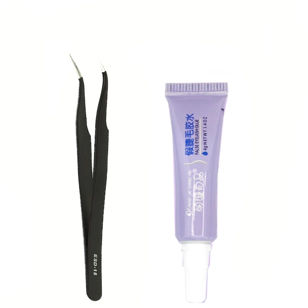 黑色金羽镊+睫毛胶水