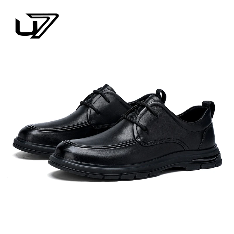 U7品牌男鞋2024新款皮鞋软底舒适百搭休闲鞋2024071