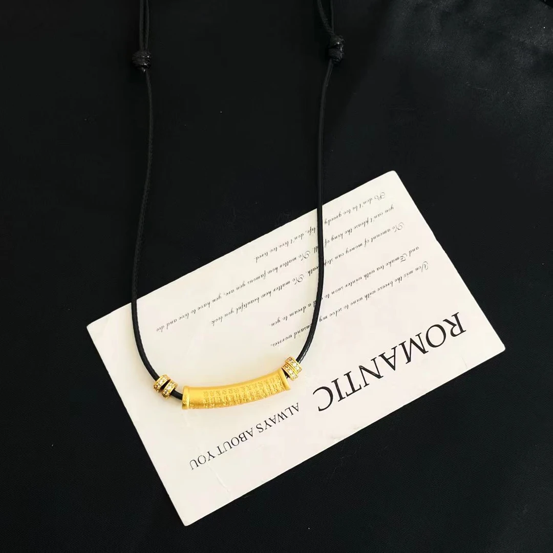 铜合金项链 毒饰高定   古法弯管心经真言项链TQ019