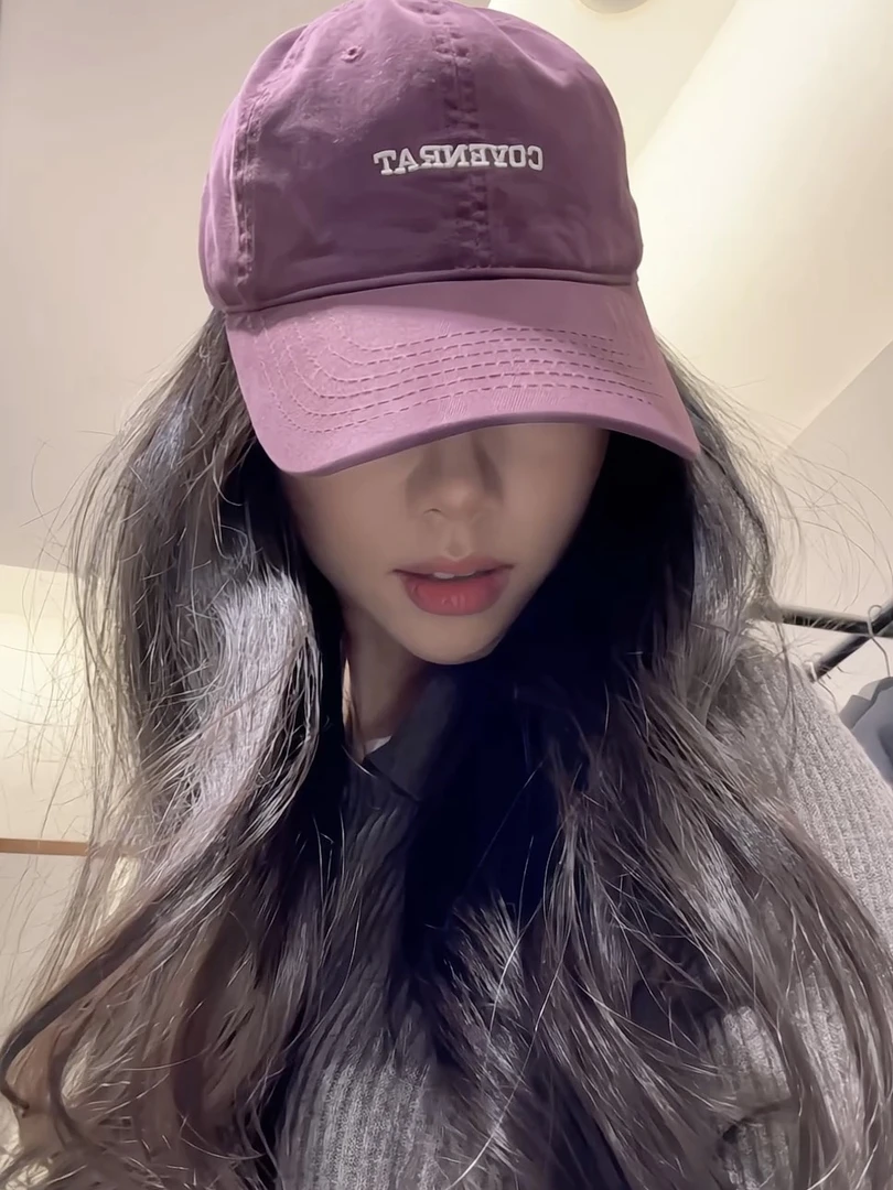 NILH STUDIO｜低调不撞款～乌梅紫版型超正简约刺绣加深棒球帽