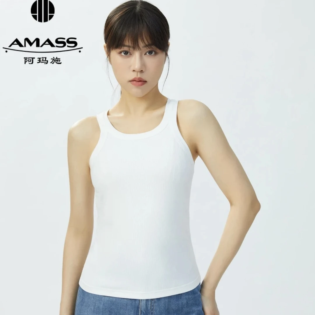 AMASS/阿玛施夏季新款修身显瘦圆领女士无袖背心内搭5300760
