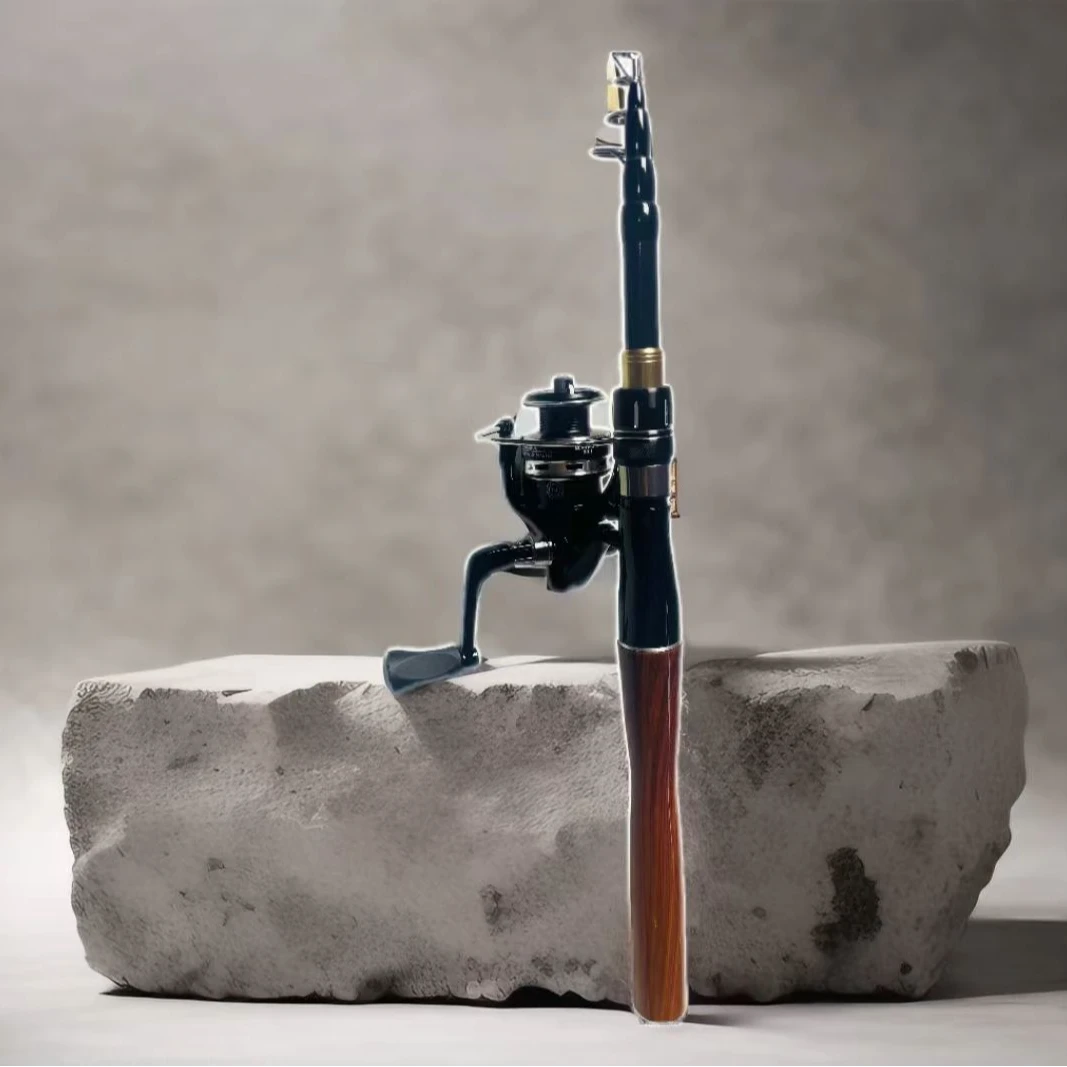 【路滑套组】大顶环收缩便携远投路亚路滑泛用仿木手柄高颜值路亚竿