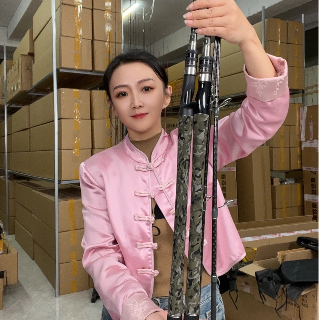 【升级款】5.0大顶环H硬度打黑雷强竿交叉碳带碳素路亚竿船钓海钓竿