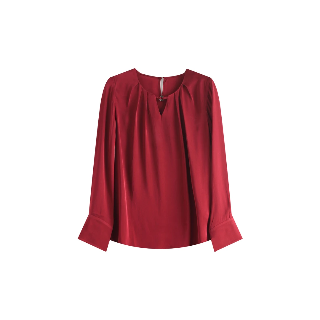 【X】弹力双乔桑蚕丝衬衫2024春夏新款时尚真丝上衣 YJHY-621081