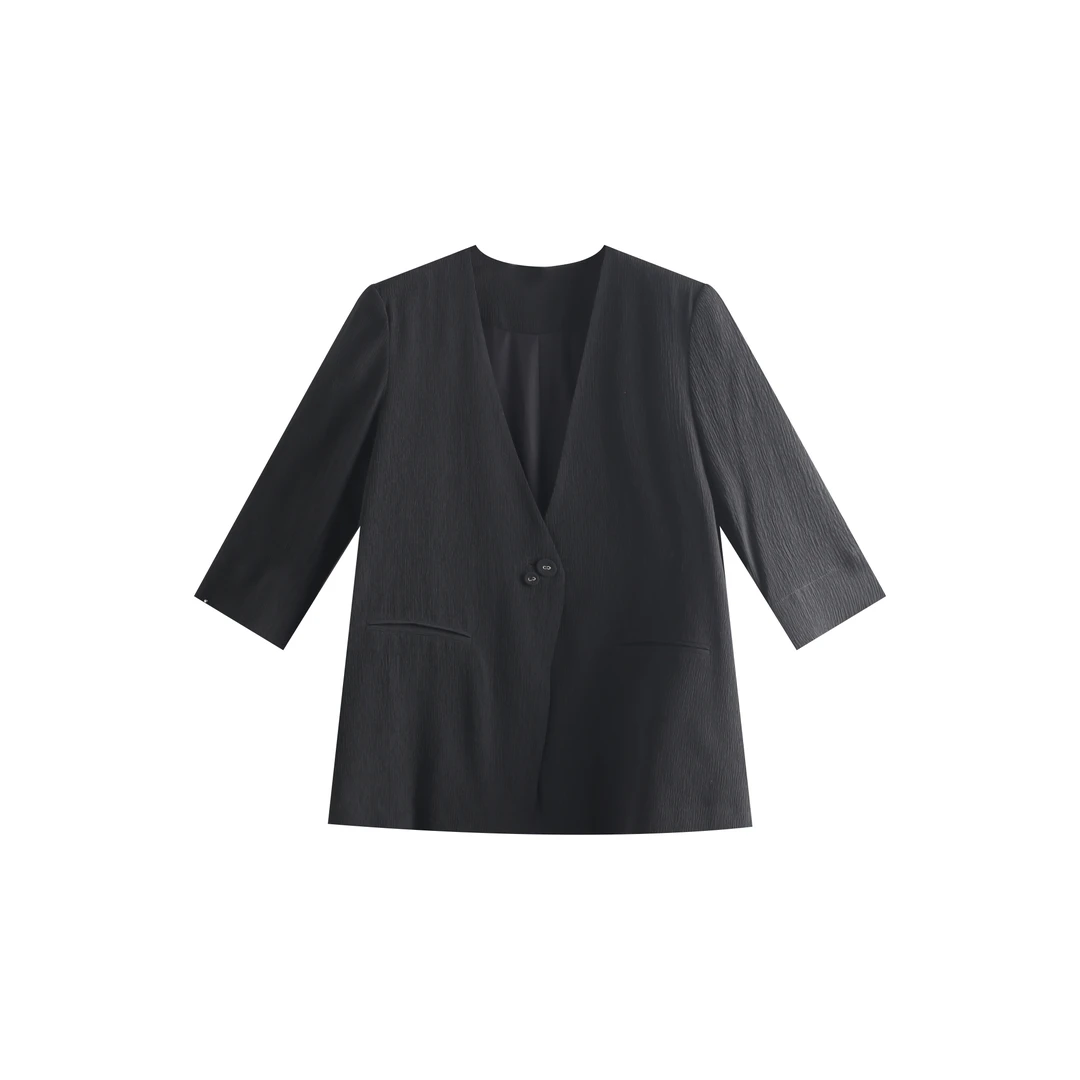 【圈圈】桑蚕丝短袖西装YJHY-652006