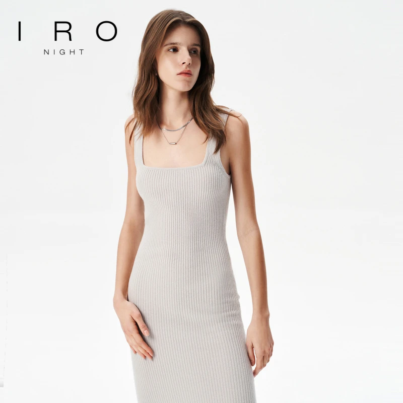 IRO Night 山羊绒连衣裙针织吊带法式轻奢修身长款24春季新款