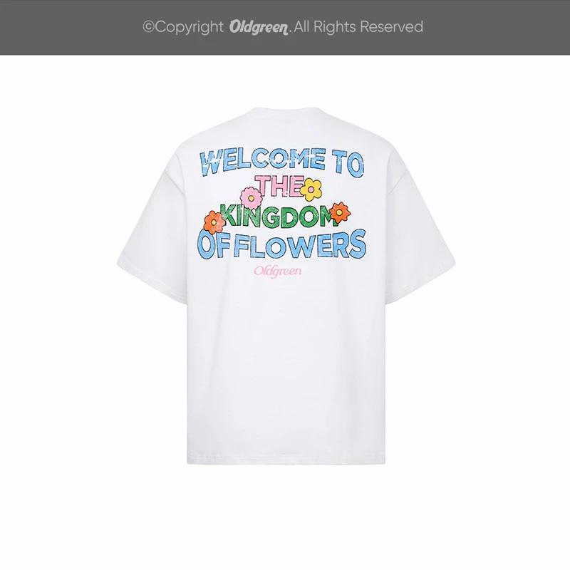 Oldgreen 鲜花王国2.0短袖T恤男女同款夏季美式宽松休闲半袖体恤