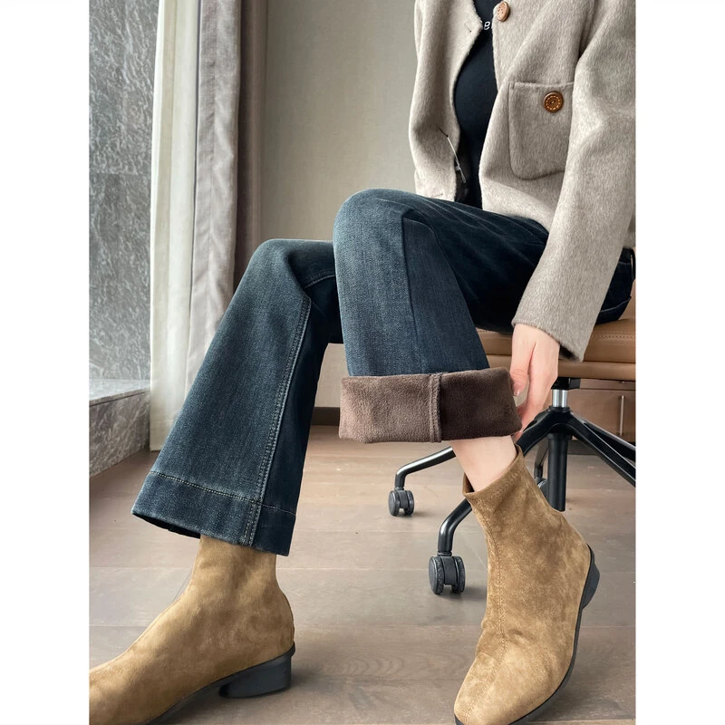 时尚加绒牛仔裤SXK24188