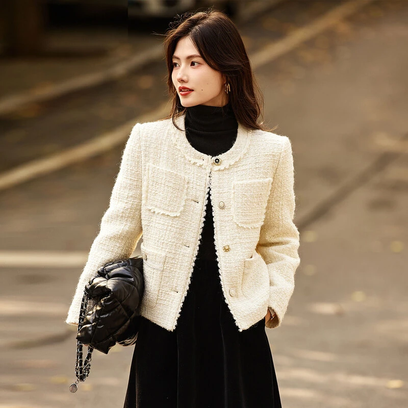 时尚气质毛呢羽绒服SXYRF23001