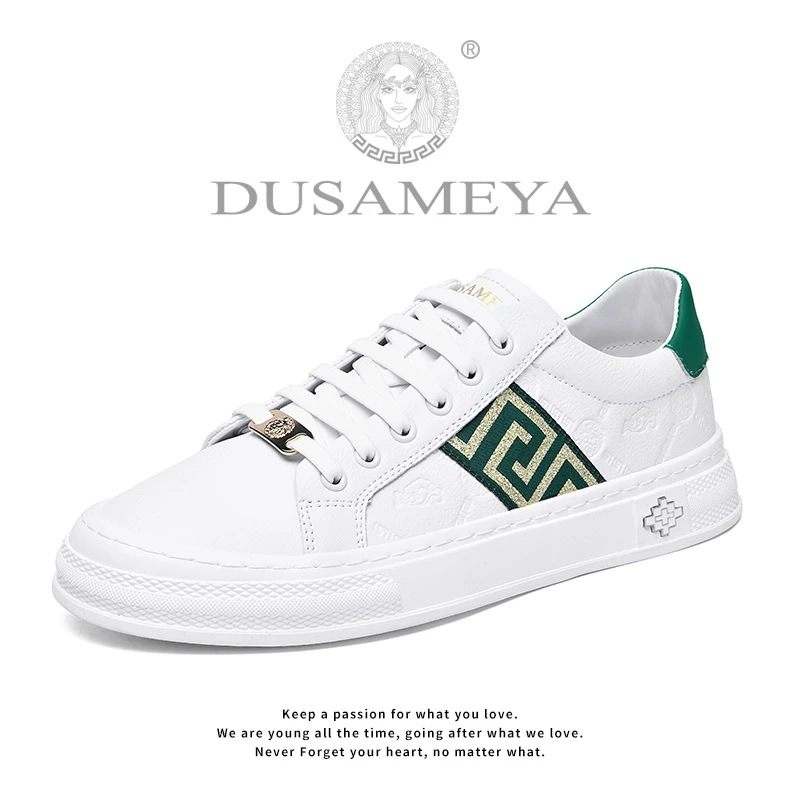 DUSAMEYA/杜莎米娅2024新款男士轻奢百搭时尚运动休闲板鞋D6655