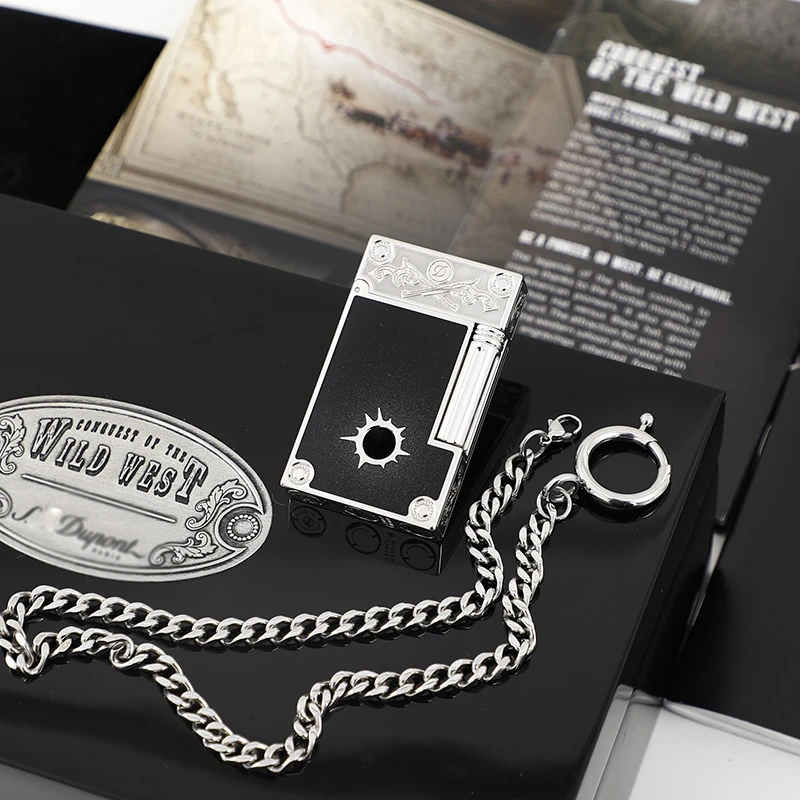 都家纯铜L2朗声西部牛仔豪华版大全套男士收藏送礼高级充气打火机