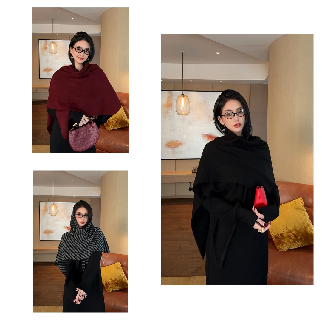 紫紫  暖冬 复古保暖百搭围巾ZC12AMYL821