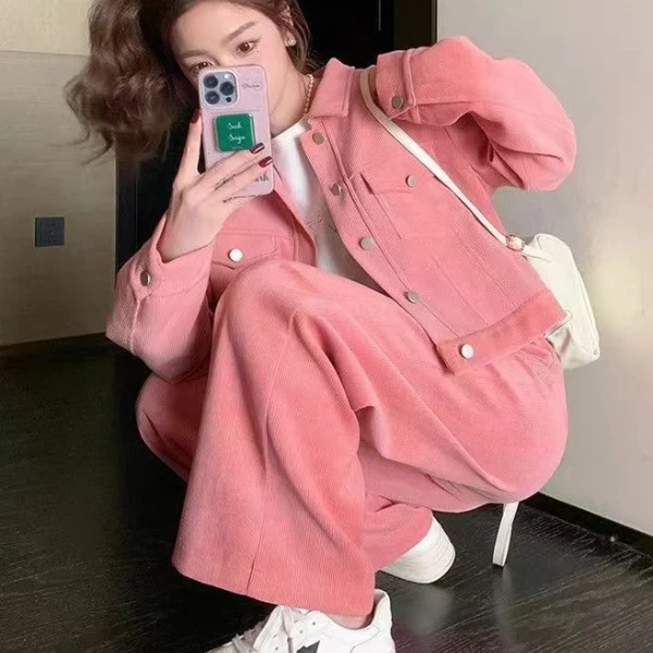 200斤胖mm时尚休闲套装女士春秋季大码宽松显瘦遮肉妈妈装运动服