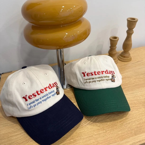 【金恩慧欧尼Hi mood】Yesterdays字母刺绣棒球帽