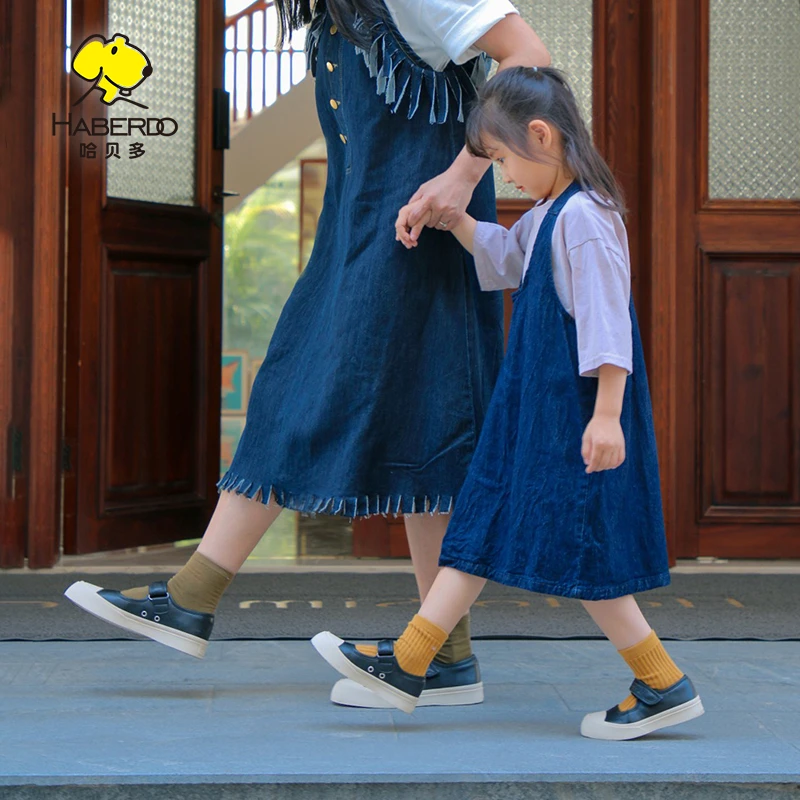 哈贝多女童鞋板鞋春夏新款单鞋2025新款时尚母女亲子鞋玛丽珍女鞋