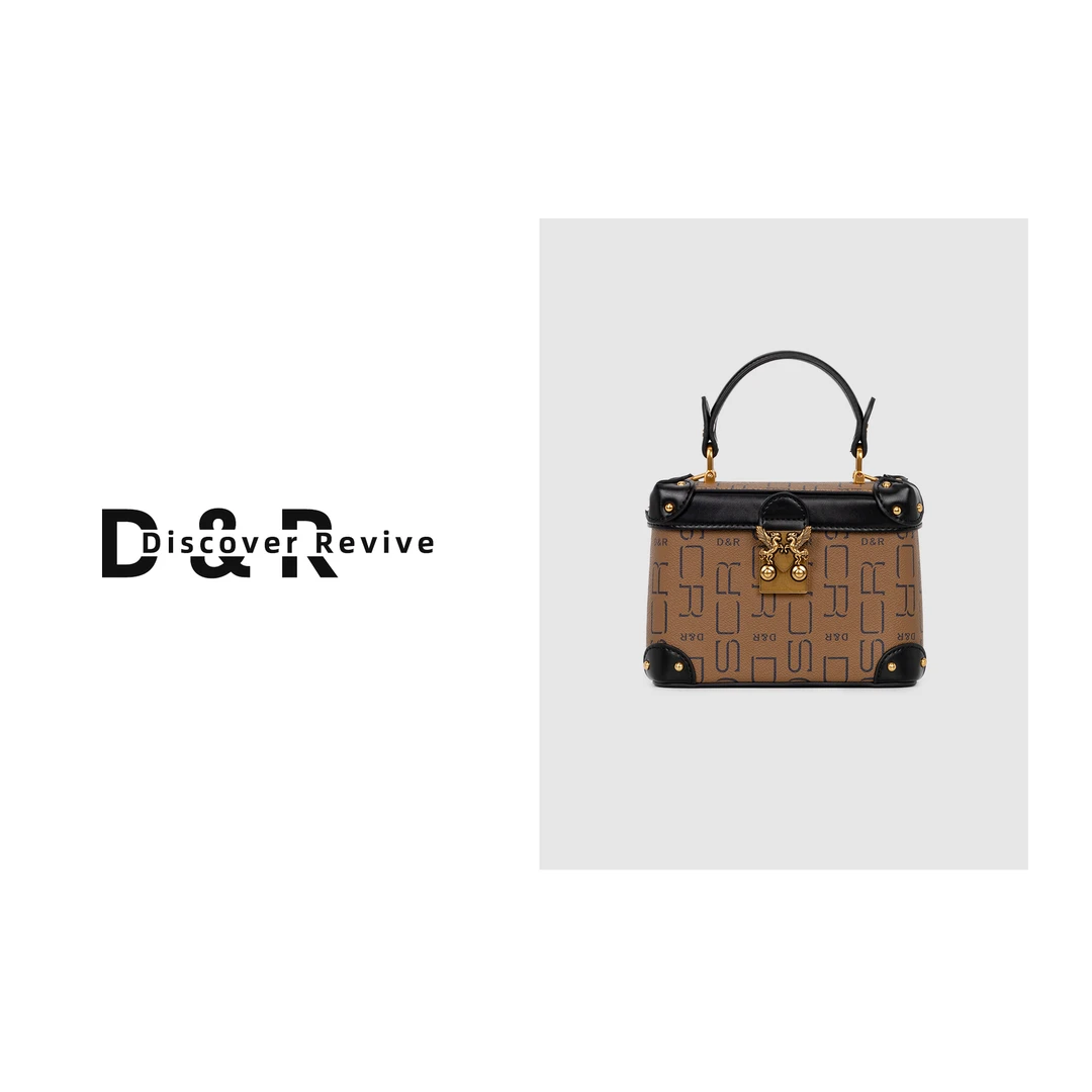 Discover Revive2023新款经典复古时尚单肩斜挎盒子包(E762)