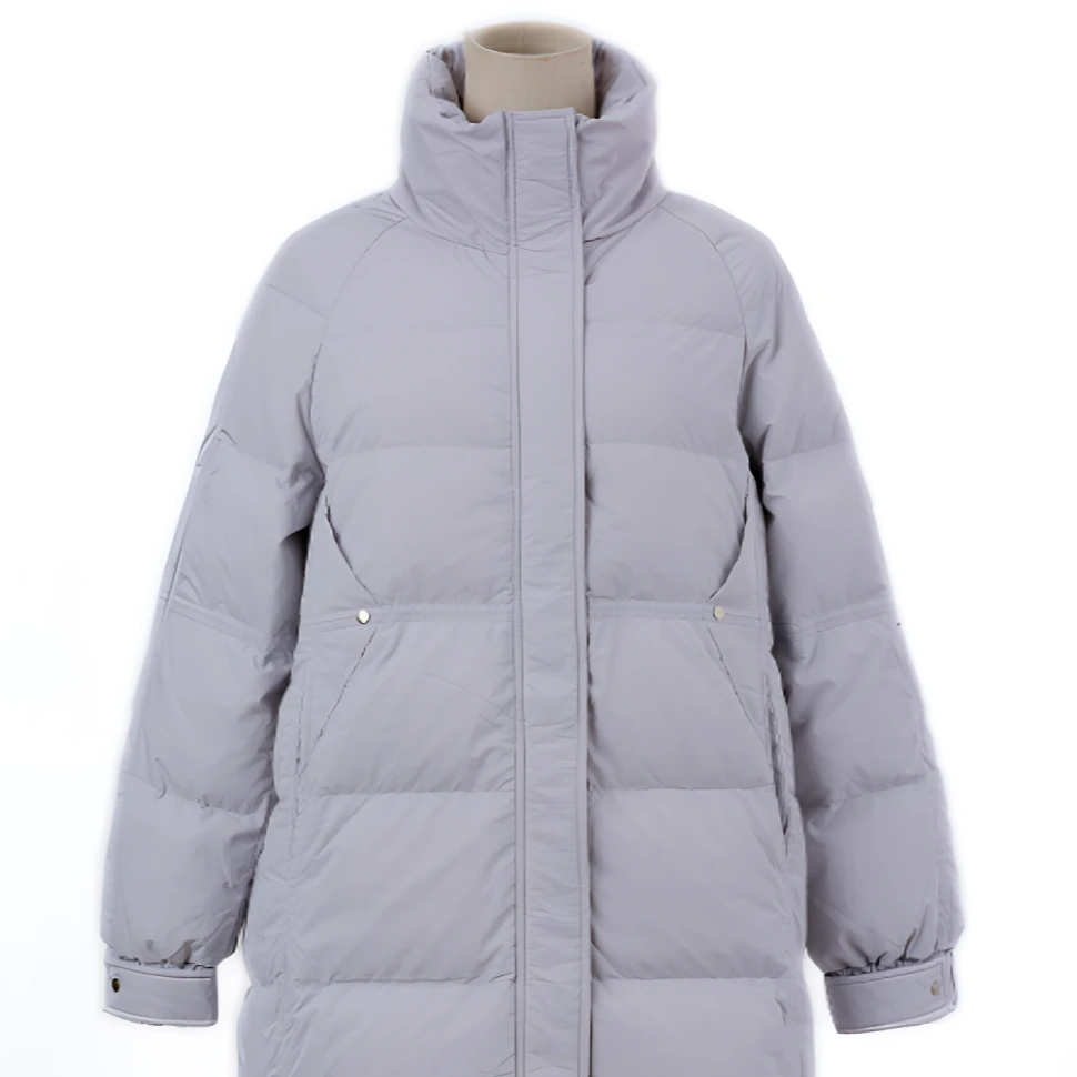 【金爷专属】中长款羽绒服女新款宽松立领白鸭绒加厚AL3-YT024128