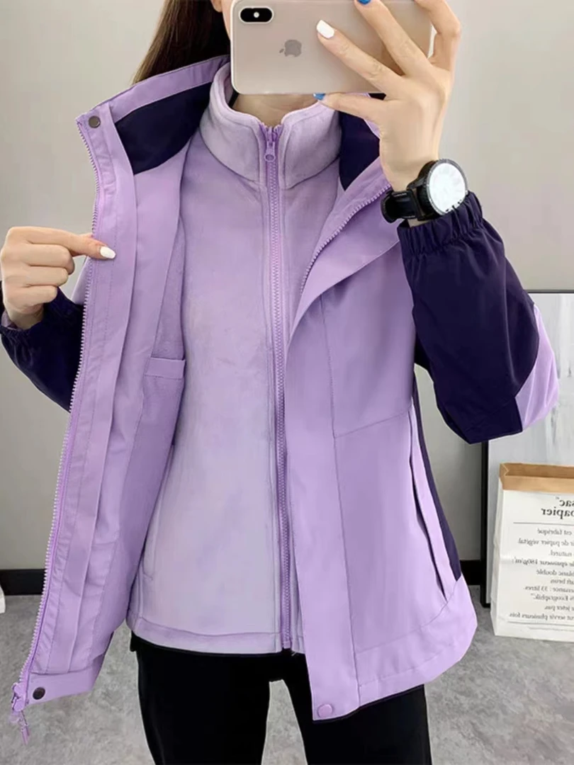 2025新款中大童春季男女潮款加绒青少年大童连帽加厚休闲加克外套