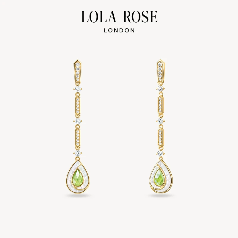 925银合成锆石耳饰 Lola Rose水滴系列复古耳钉高级感耳饰女-臻选