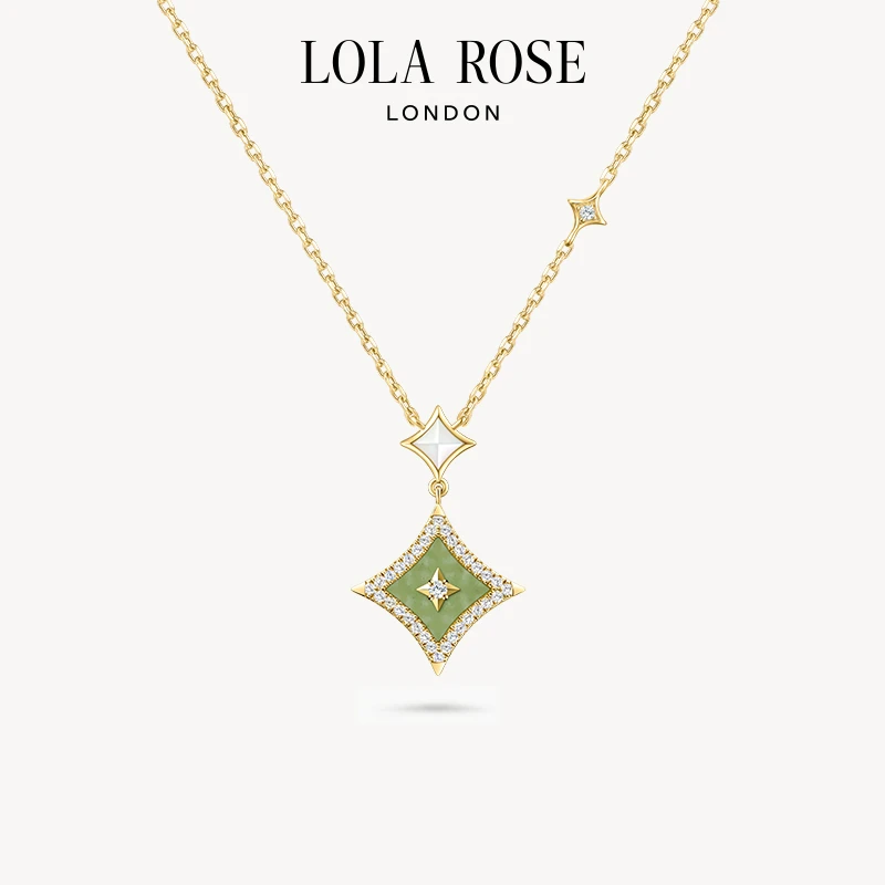 坠链均925银合成锆石 LolaRose罗拉玫瑰明星同款闪星项链女臻选